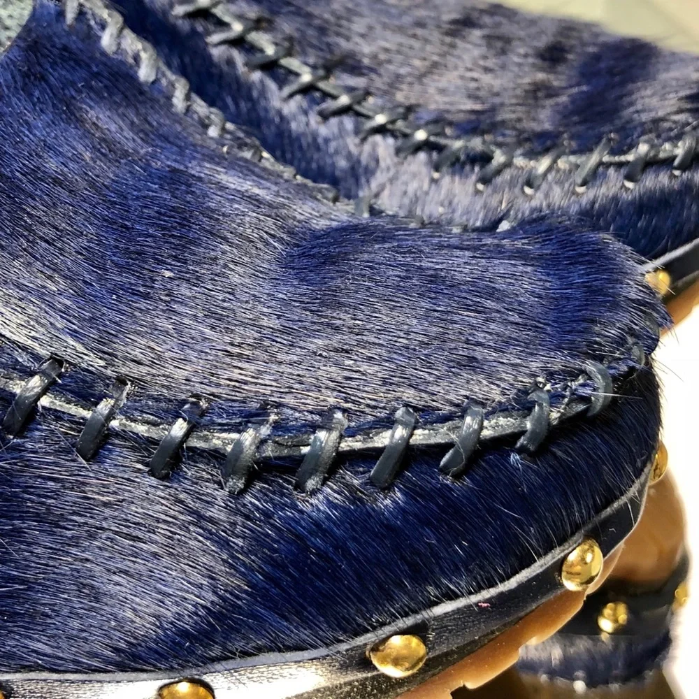 Blue Heels, Gorgeous Calf Hair Dulce Heels! - Picture 3 of 8